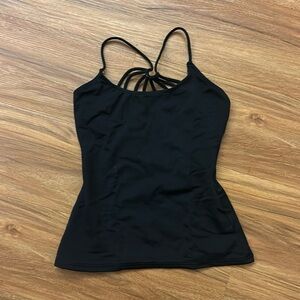 capezio black strappy top
